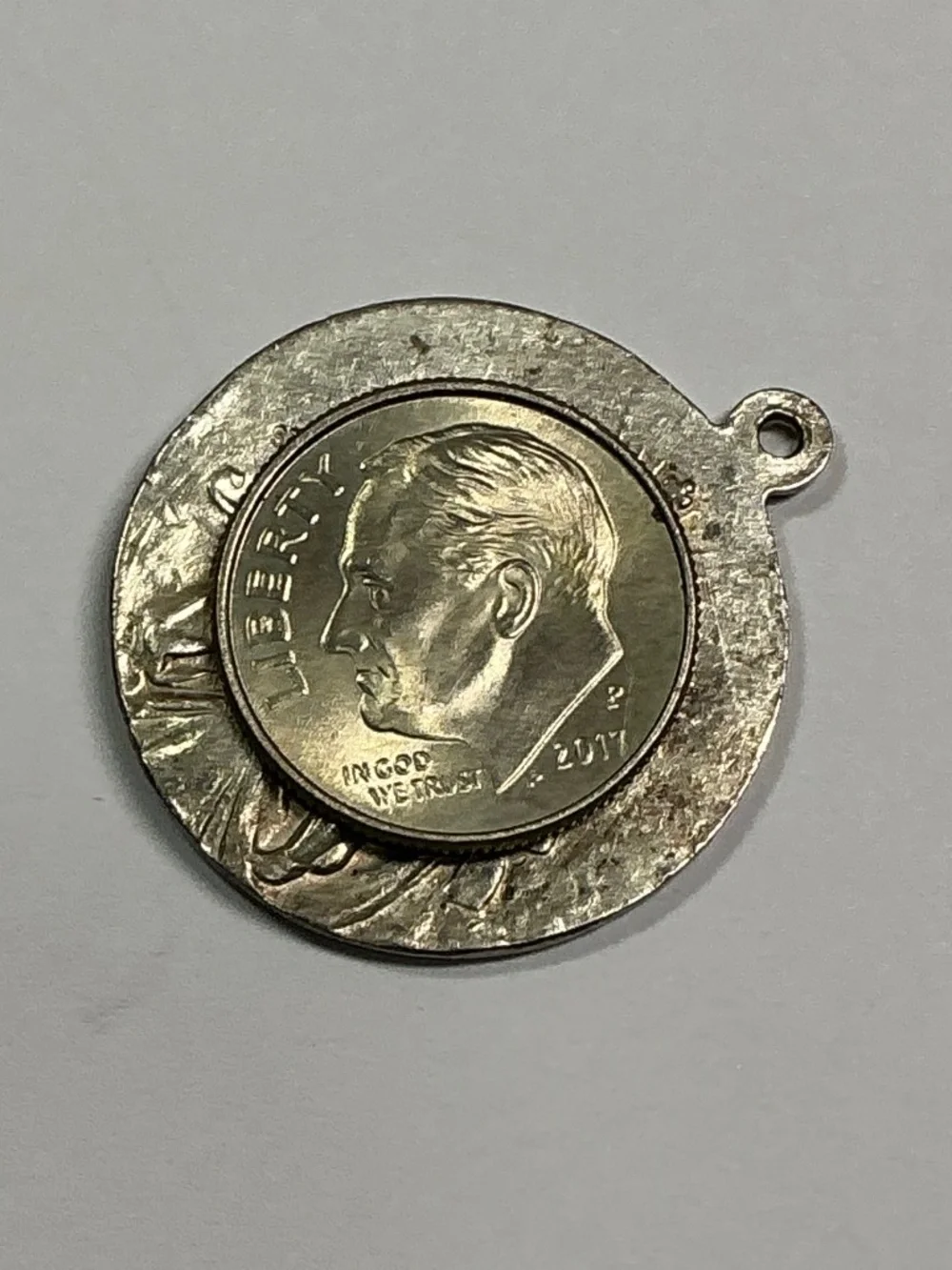 Vintage Sterling Silver Sacred Heart Of Jesus & Our Lady Of The Holy Scapular.